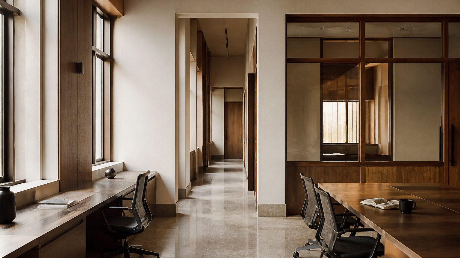 A long-lived interior whose architecture and materials look designed to age rather than to follow a short-lived trend